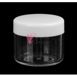 Recipient cu capac pentru cosmetica sau unghii 15gr, Alb Cod TDX007